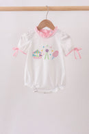 Pink Carousel Embroidered Bubble