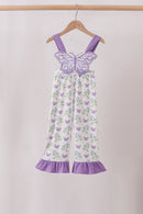 Purple Butterfly Applique Jumpsuit