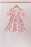 Pink Boots Smocked Dress