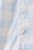 Blue Gingham Shorts Set