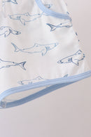 Blue Shark Print Shorts Set