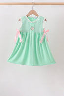 Green Butterfly Smocked Dress