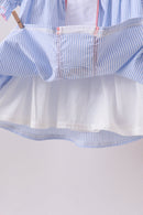 Blue Whale Smocked Seersucker Shorts Set