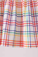 Red ABC Embroidered Plaid Bloomer Set
