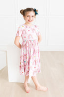 Rainbow Daisies S/S Twirl Dress