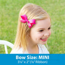 GIFT PACK! Two Mini Scallop Bows with Bands – White & Light Pink