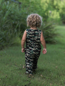Camouflage Duck Smocking Embroidery Baby Boy Romper
