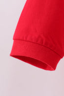Red valentine's day heart embroidery pants set