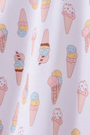 Blue ice cream print bamboo pajama set