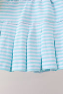 Yellow Apple Embroidery Skorts Set