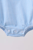 Blue Apple Smocked Bubble