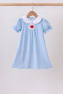 Blue Apple Smocked Dress