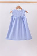 Blue Sailboat Embroidered Dress