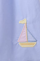 Blue Sailboat Embroidered Dress