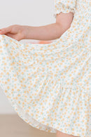 Marvelous Marigolds Smocked Ruffle Dress
