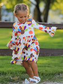 Thanksgiving Turkey Print Girls Dress