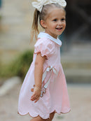 Christmas Girls Gingerbread Peter Pan Collar Dress