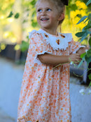 Thanksgiving Turkey Floral Lace Ruffle Girls Dress