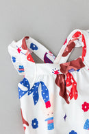 SALE Mer-Made in the USA Ruffle Cross Back Romper