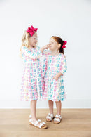 Middle Sister 3/4 Sleeve Pocket Twirl Dress