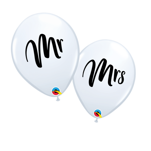 11" Mr. & Mrs. Latex Balloons (10 Pack)