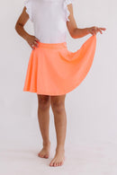 Neon Coral Twirl Skort