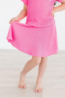 Neon Pink Scrunchy Twirl Skort