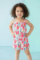 Neon Floral Strappy Play Romper