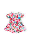 Neon Floral S/S Twirl Bodysuit