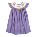 Girls Purple Tiger Smocked Dress – LSU-Inspired Gingham Tiger Bishop Dress | The Prissy Pelican Boutique Bossier City, LA