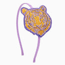 Tiger Face Rhinestone Headband – Purple & Gold Gameday Headband