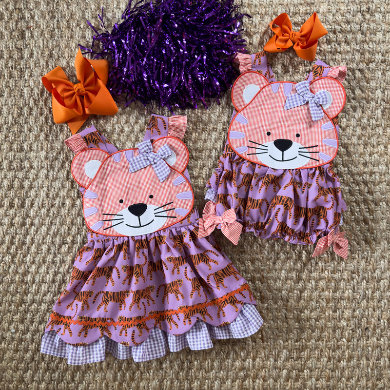 Orange & Purple Tiger Dress