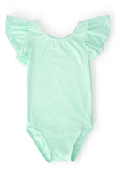 Pastel Green S/S Flutter Sleeve Leotard