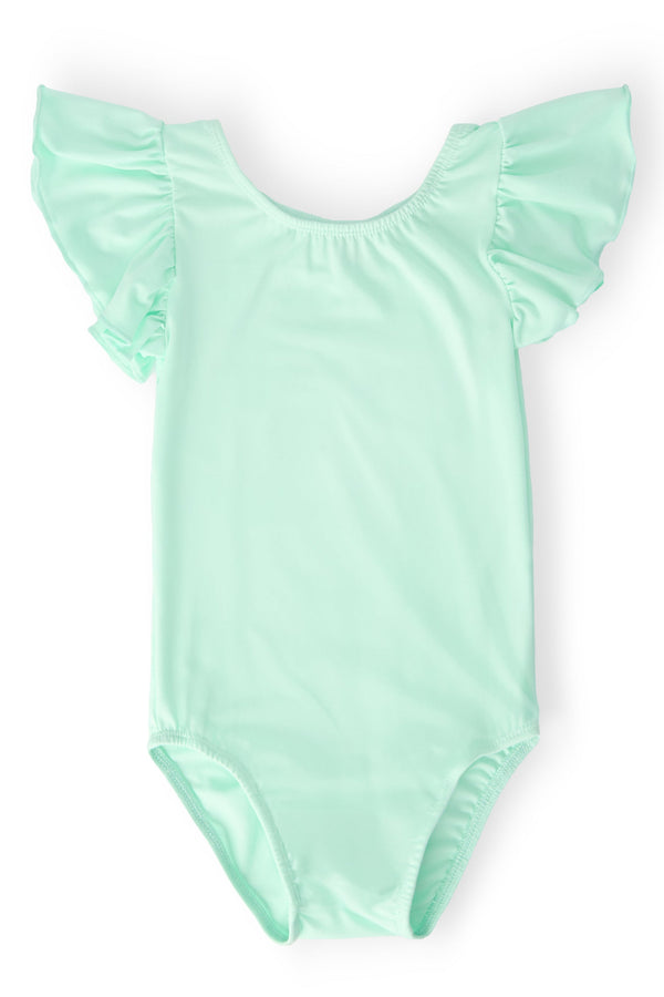 Pastel Green S/S Flutter Sleeve Leotard