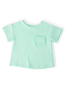 Pastel Green Ruffle Pocket Tee