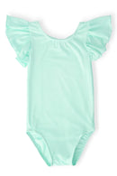 Pastel Green S/S Flutter Sleeve Leotard