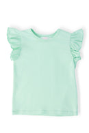 Pastel Green S/S Ruffle Tee