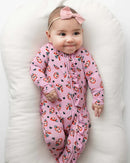 Penelope Ruffled Zippered Footie