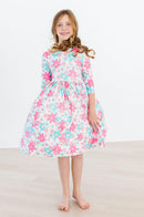 SALE Petal Perfection 3/4 Sleeve Pocket Twirl Dress
