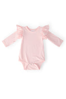 Petal Pink L/S Flutter Bodysuit