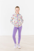 Petal Power Full-Zip Ruffle Active Jacket