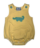 Boy Alligator Applique Bubble
