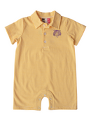 Purple Tiger Boys Shortall | Baby Boy Purple & Gold LSU Gameday Romper