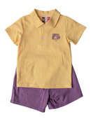 Purple Tiger Boys Short Set | Boys Purple & Gold LSU Gameday Outfit