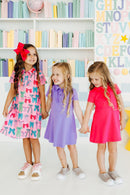 Pink Twirls & Ties S/S Polo Dress