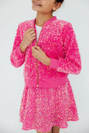 Pink Velvet Sequin Jacket