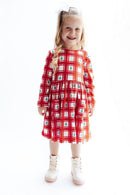 Plaid Trees L/S Pocket Twirl Dress
