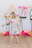 Preppy Petals Pom Pom Dress