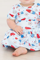 SALE Proudly Patriotic S/S Twirl Bodysuit