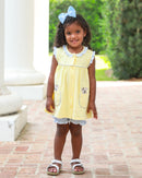 Girls Puppy Paws Pocket Bloomer Set – Yellow & Blue
